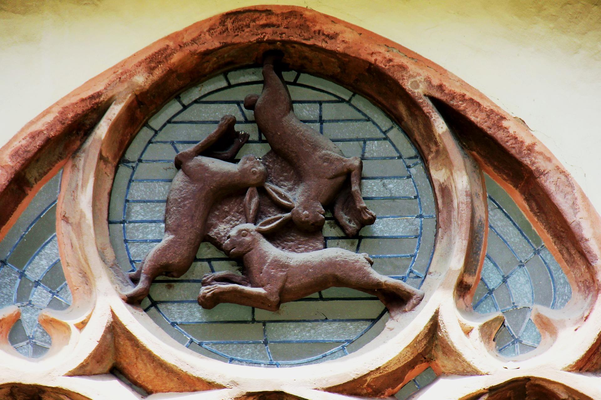 Drei-Hasen-Fenster Paderborner Dom